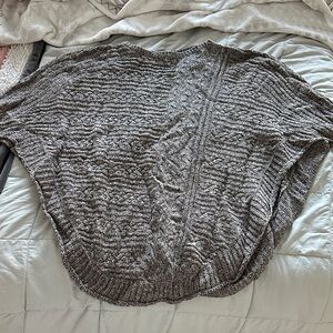 Style & Co. Textured Knit Poncho in Gray